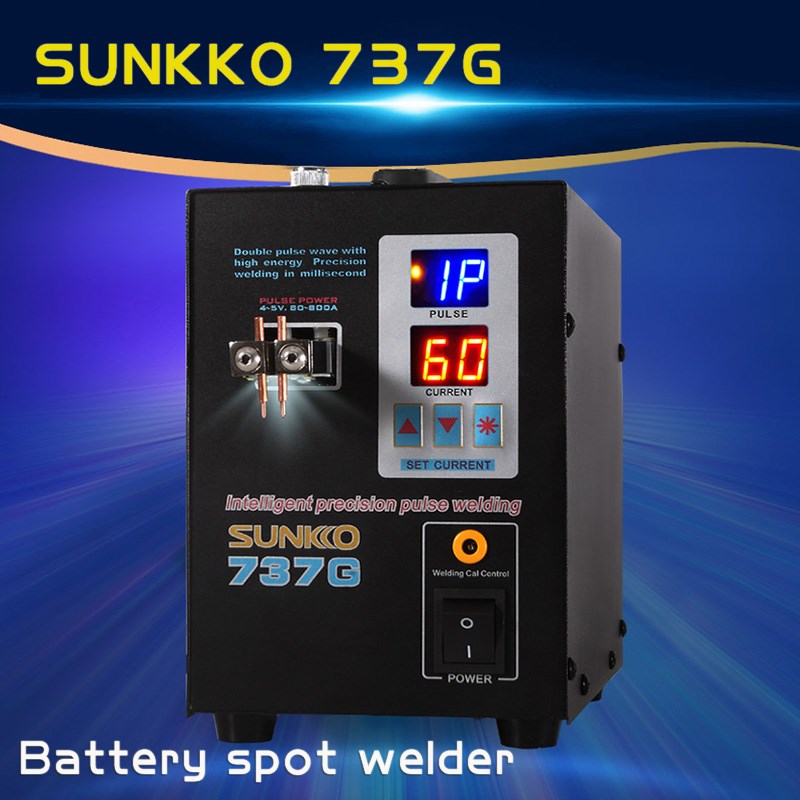 定制737G双数显焊接机锂电池碰焊机英文面板双脉冲小型电池焊接机