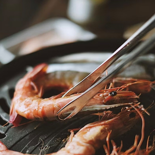 【现货】日本燕三条仙武堂不锈钢细长型料理夹烧烤夹