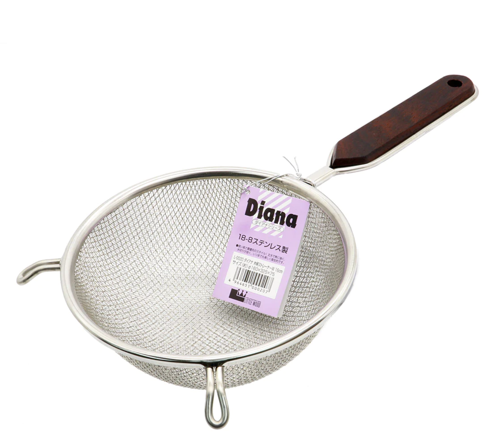 【现货】日本制Little Wood手持木柄不锈钢双层滤网面粉筛/网筛