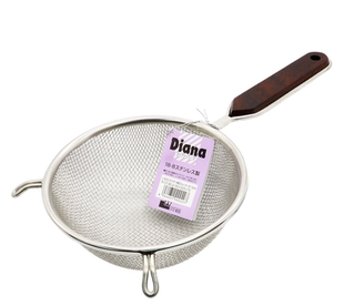 Wood手持木柄不锈钢双层滤网面粉筛 日本制Little 网筛 现货