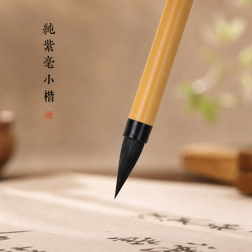 纯紫毫小楷专用毛笔专业级文征明书法练字抄经勾线初学者小楷毛笔