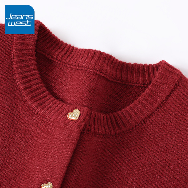 真维斯小香风针织短外套女