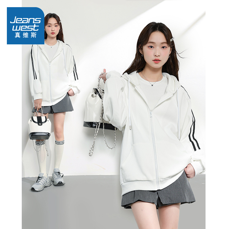 JR真维斯宽松卫衣外套女