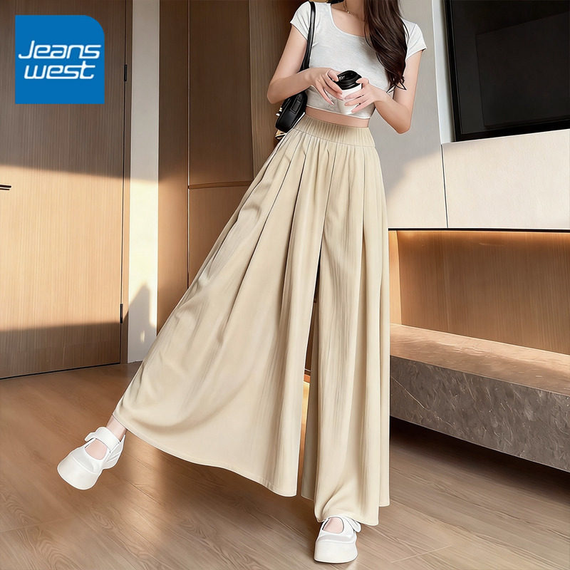KV真维斯宽松山本裙裤女高腰显瘦休闲裤2026年新款卡其色流行女