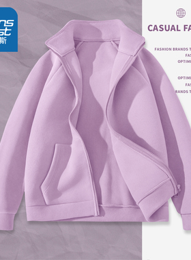 LB真维斯紫色外套女冬季2025新款小个子加绒冲锋衣内胆摇粒绒开衫