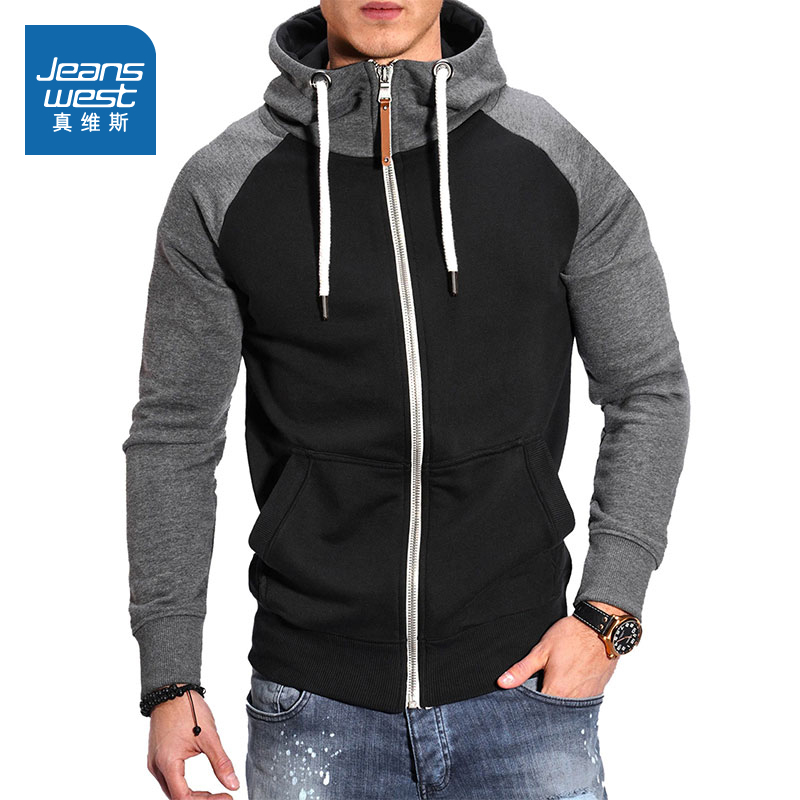 真维斯男款时髦潮酷舒适卫衣外套