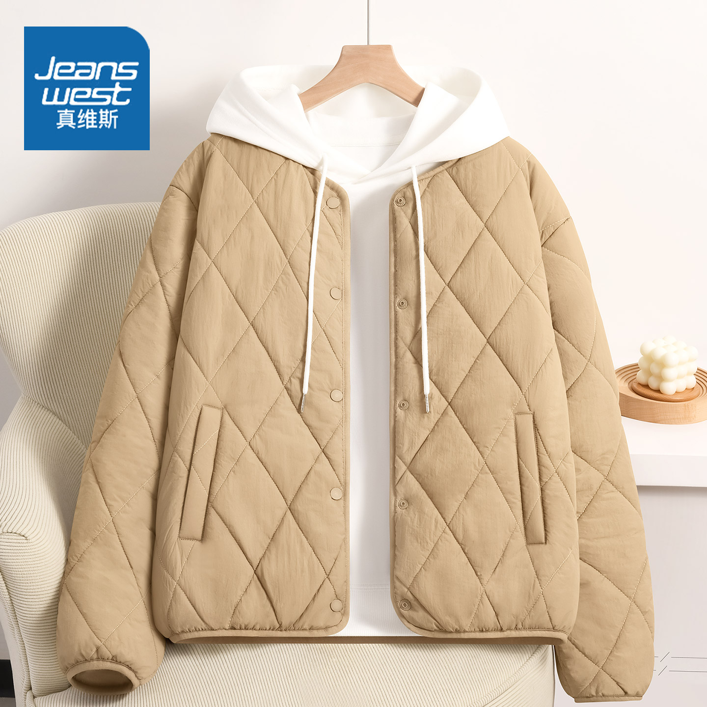 真维斯棉服女冬季2025年新款外套