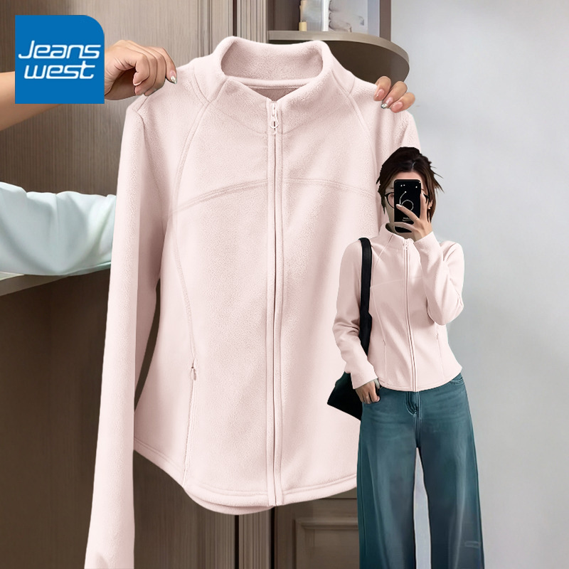 真维斯立领双面绒外套女2025新款