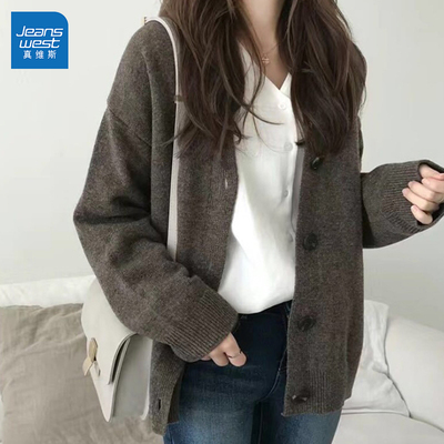 高级感气质针织毛衣外套女