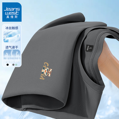 GV真维斯男士速干短袖t恤男2025新款夏季冰丝网眼透气国潮上衣B