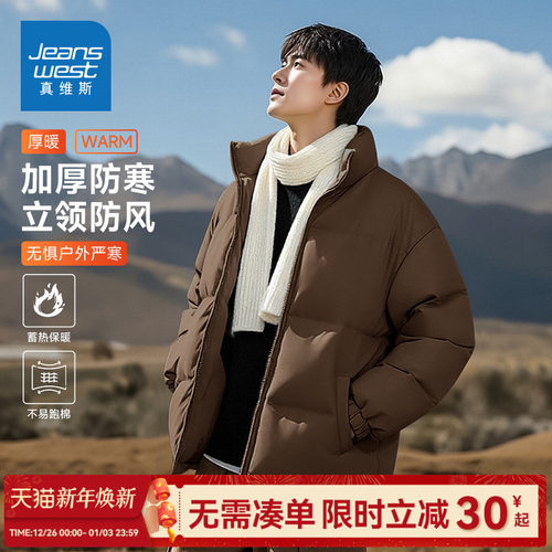 真维斯美拉德色系棉服男款立领