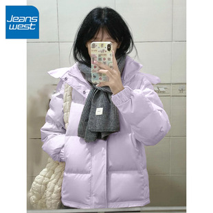 小个子连帽面包服外套 棉袄保暖短款 KYV真维斯棉服女2025冬季 新款