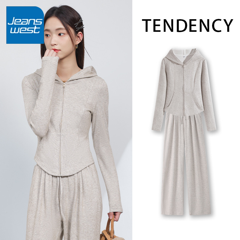 真维斯运动套装女2024新款春秋款