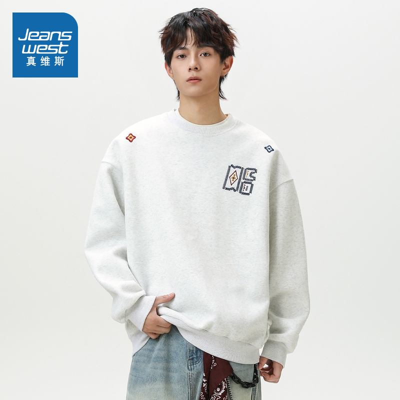 真维斯男装民族风刺绣潮流卫衣