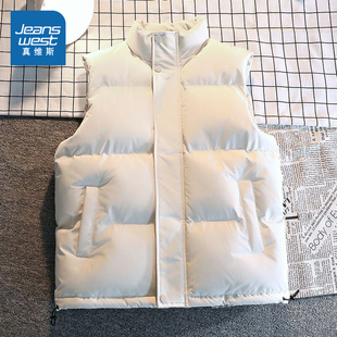 坎肩外套男立领宽松厚款 新款 保暖上衣 马甲2024冬季 WX真维斯男装