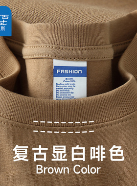 NX真维斯白色纯棉短袖T恤2025夏季新款男女同款上衣圆领美式男装