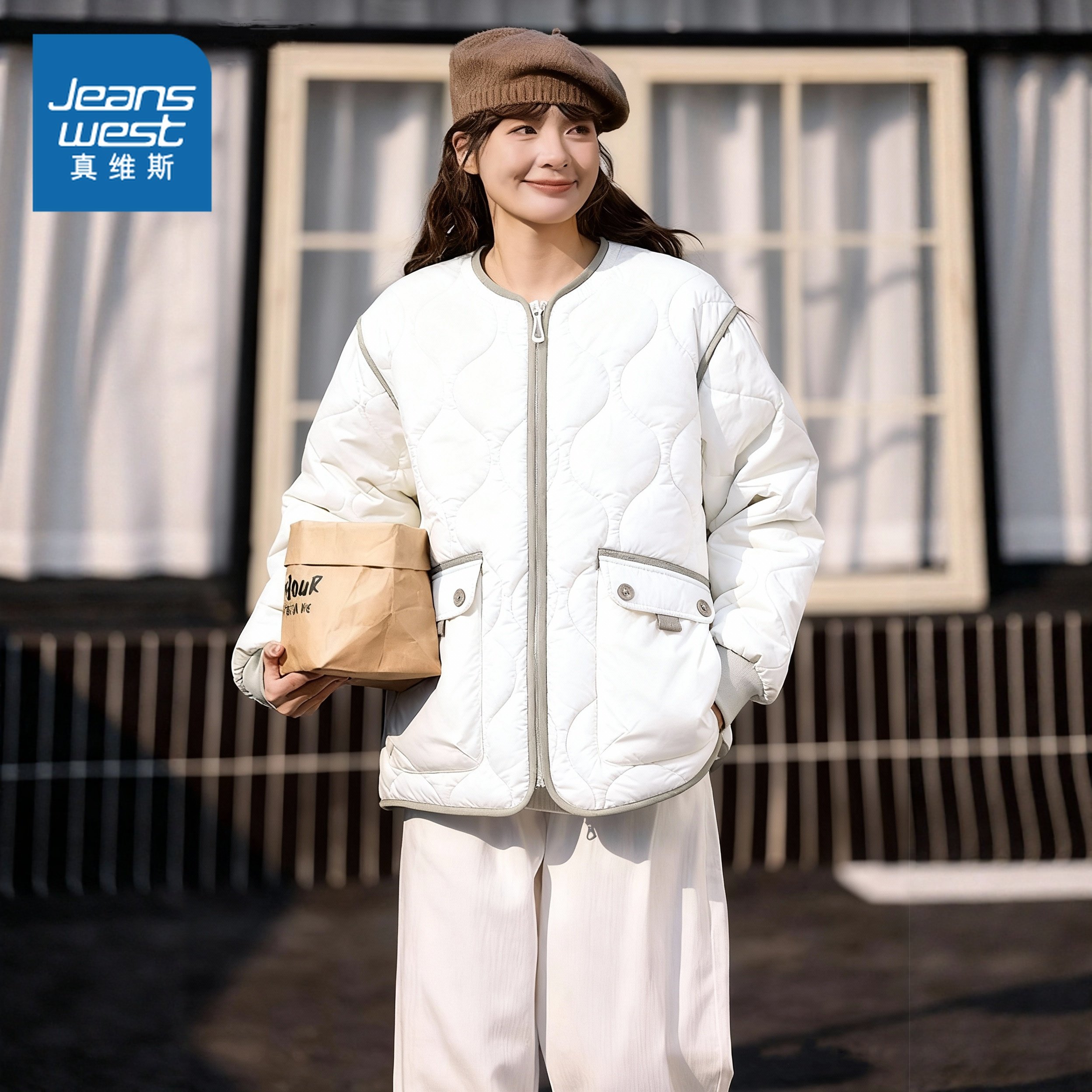 真维斯棉袄女款2025新款冬季爆款