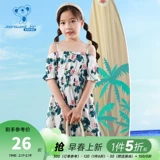 Летняя юбка, тонкое платье-комбинация, милое платье, в цветочек, детская одежда