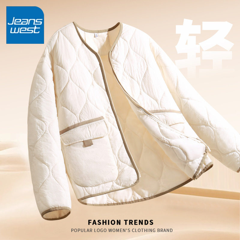 NOA真维斯棉服女 2025新款秋冬季轻薄保暖菱格棉袄巨好看夹棉