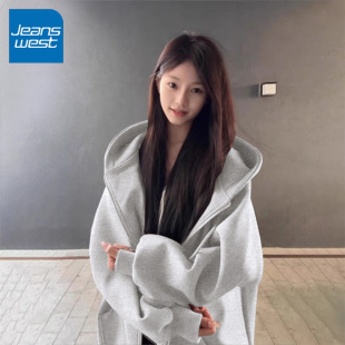 KCV真维斯连帽卫衣女2025新款 外套 春秋小个子潮流上衣松弛感开衫