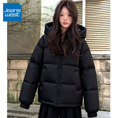 KV真维斯棉服女款秋冬季2025新款巨好看的夹棉外套小个子连帽棉袄