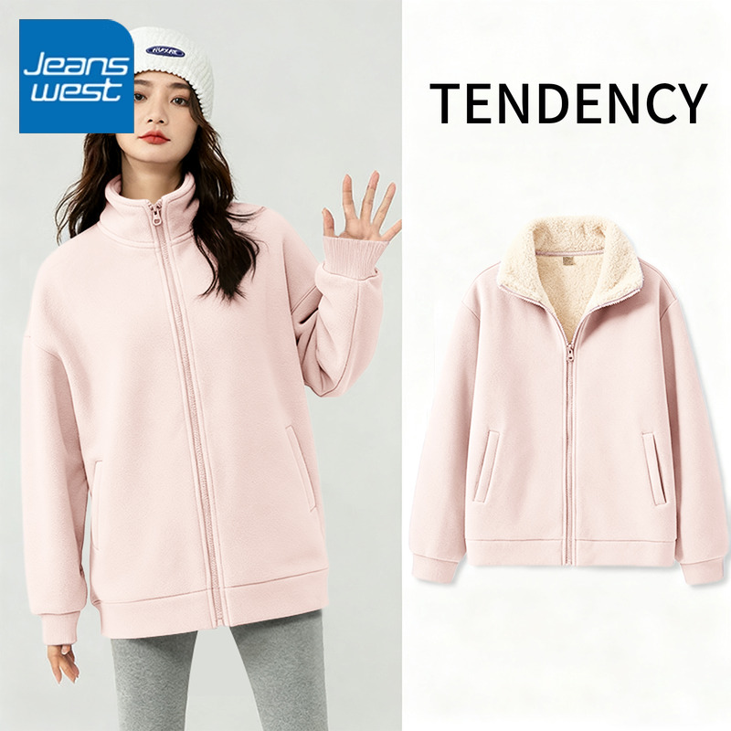 真维斯女立领短外套2025冬季新款