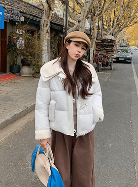 KY真维斯短款棉服女2025秋冬季新款韩系小香风外套女式黑色棉袄