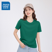 KWV真维斯短袖t恤女2025新款爆款体恤衫今年流行漂亮上衣夏季半袖