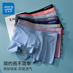 亲肤透气四角裤 大码 裤 GV真维斯男士 短裤 纯棉平角裤 头男式 衩K 内裤