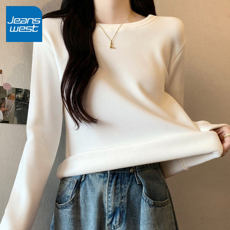 真维斯圆领长袖t恤女2025年新款