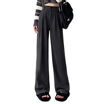 真维斯女式时尚垂感加绒休闲裤