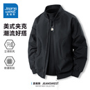 休闲工装 KY真维斯美式 男士 新款 外套飞行棒球服 黑色夹克男春秋季