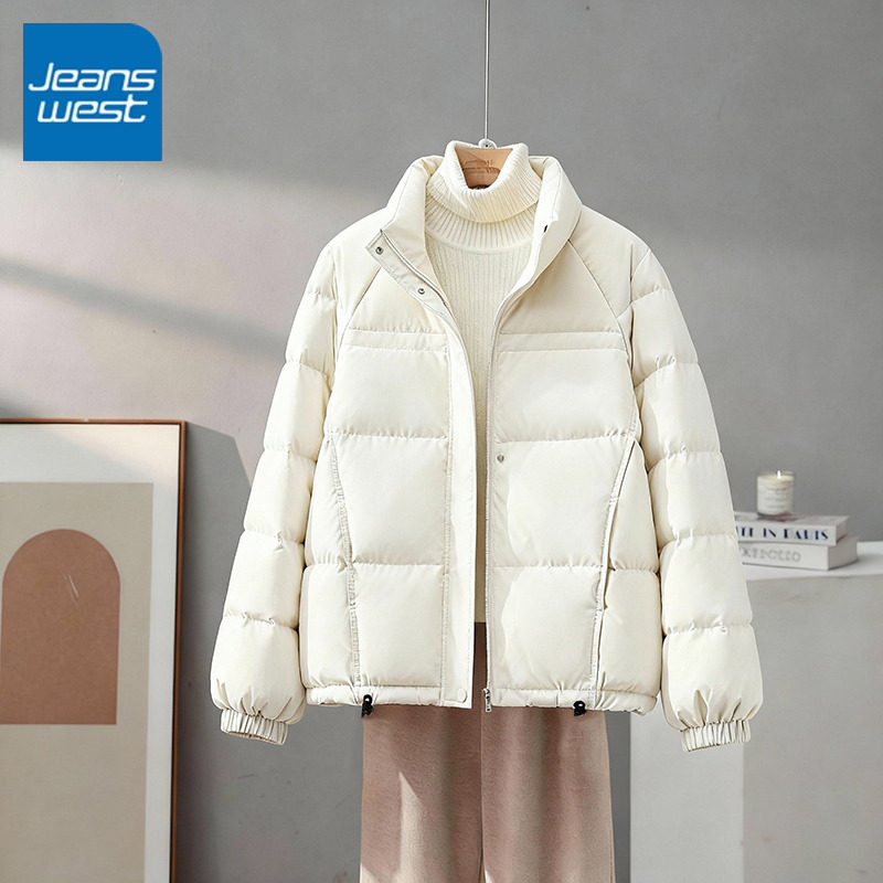 真维斯立领短羽绒服女2025新款