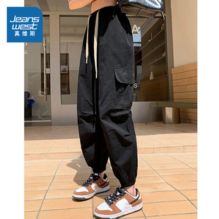 新款 工装 裤 LE真维斯女装 潮流休闲裤 2025年春季 束脚时尚 子潮 长裤