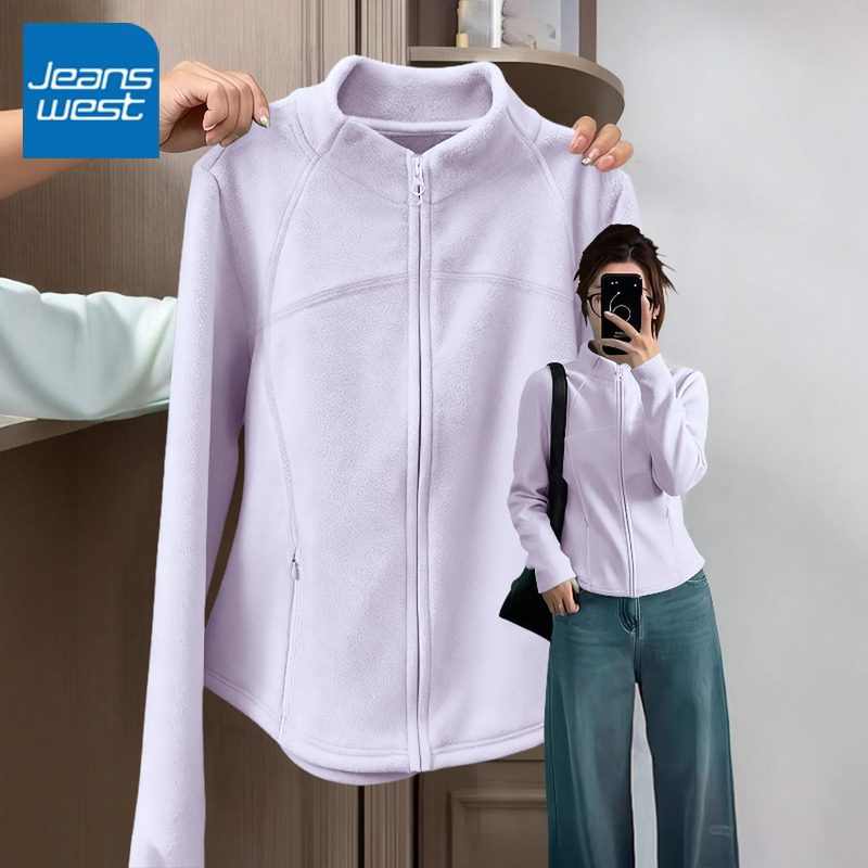 真维斯立领双面绒外套女2025新款