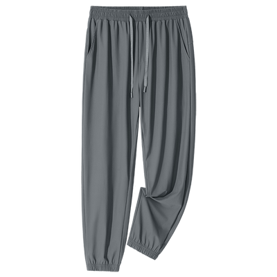 GV真维斯冰丝垂感裤子男夏季宽松休闲束脚裤男士轻薄款凉感长裤B