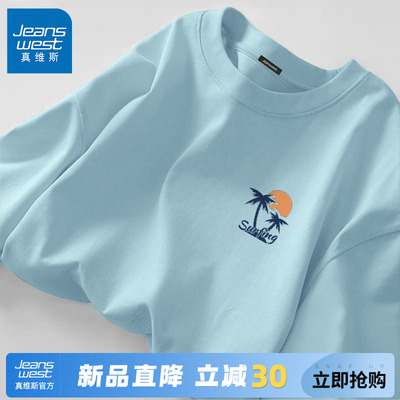 真维斯2025新款纯棉t恤短袖男夏