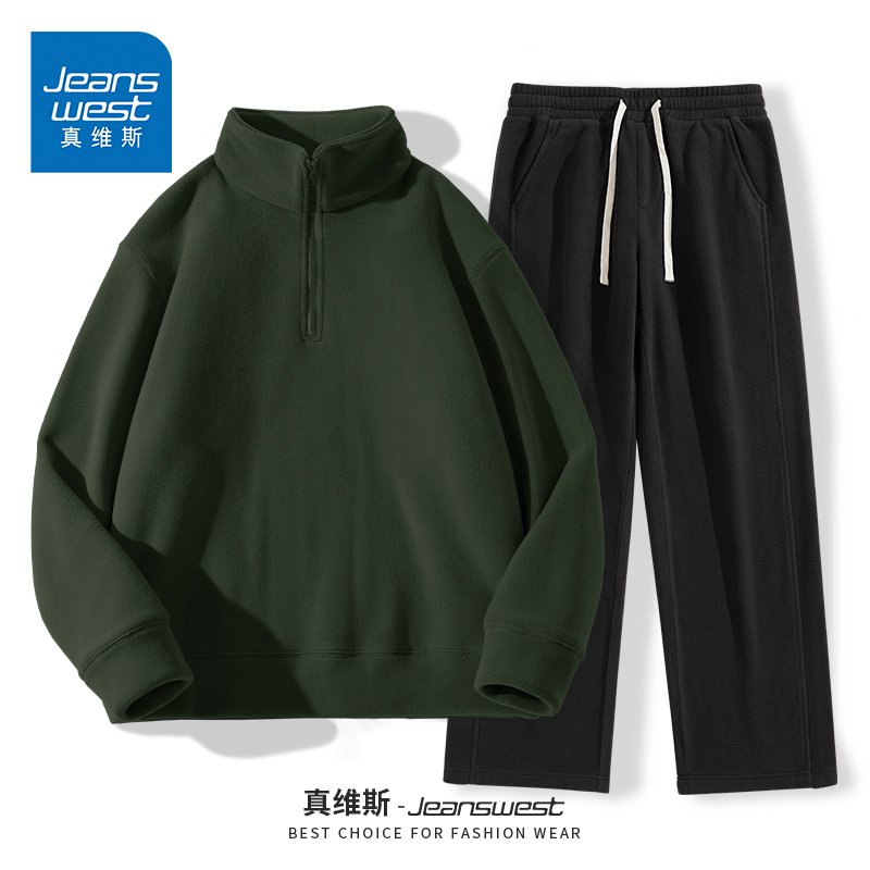 真维斯半拉链卫衣男冬季