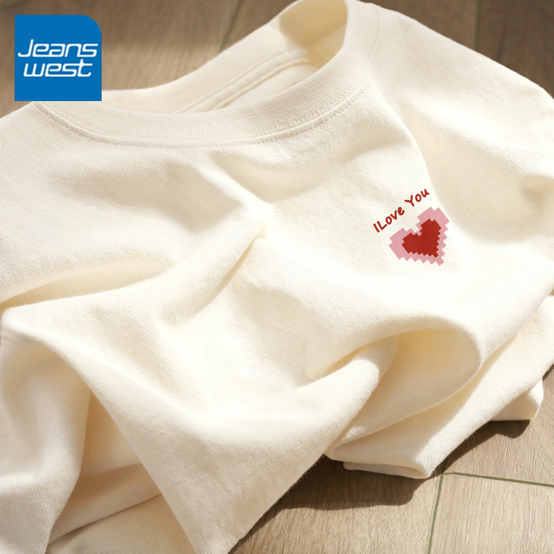 真维斯纯棉短袖t恤女2025新款夏