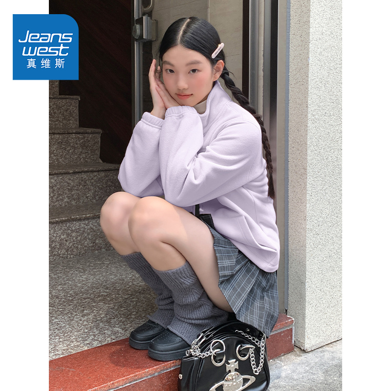 真维斯摇粒绒外套女2025新款冬季