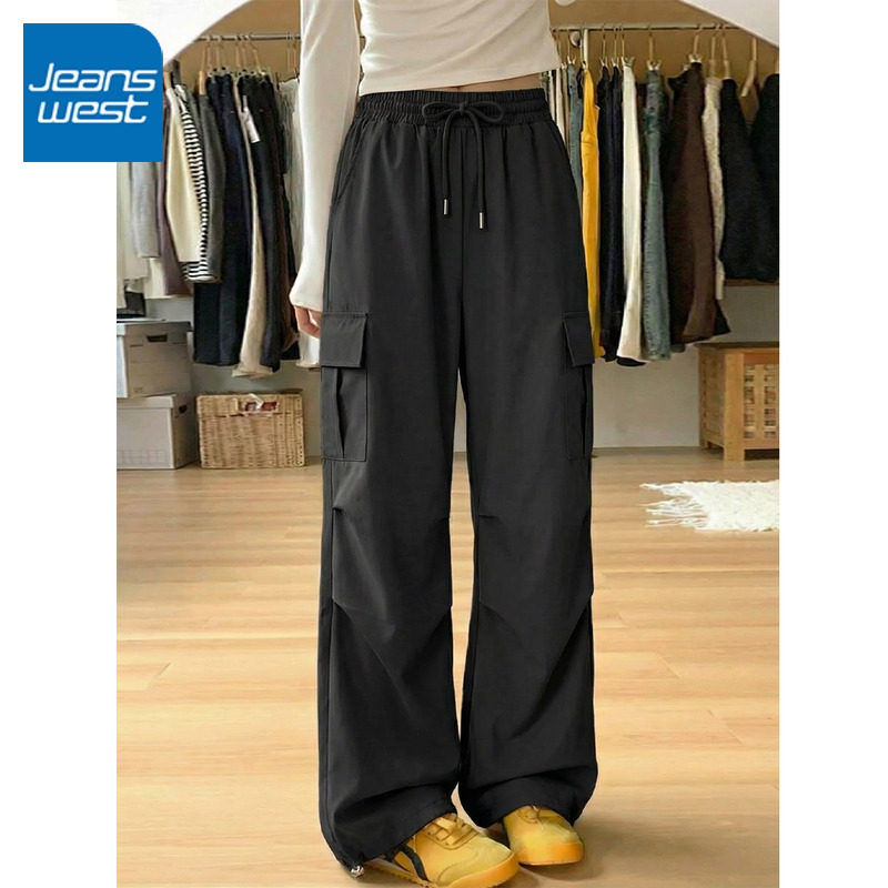 KV真维斯工装裤女款2026新款夏季高腰休闲阔腿裤小个子窄版直筒裤,女装/女士精品,休闲裤,淘宝优惠券,粉丝福利购,淘宝优惠卷