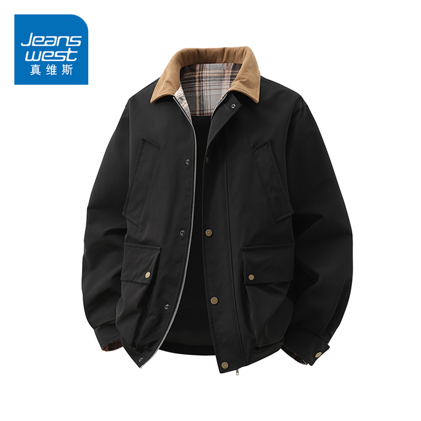 真维斯简约运动轻户外夹克男生款