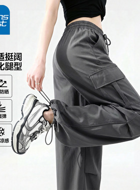 KV真维斯灰色加绒工装裤女2025新款冬季软壳垂感美式小个子直筒裤