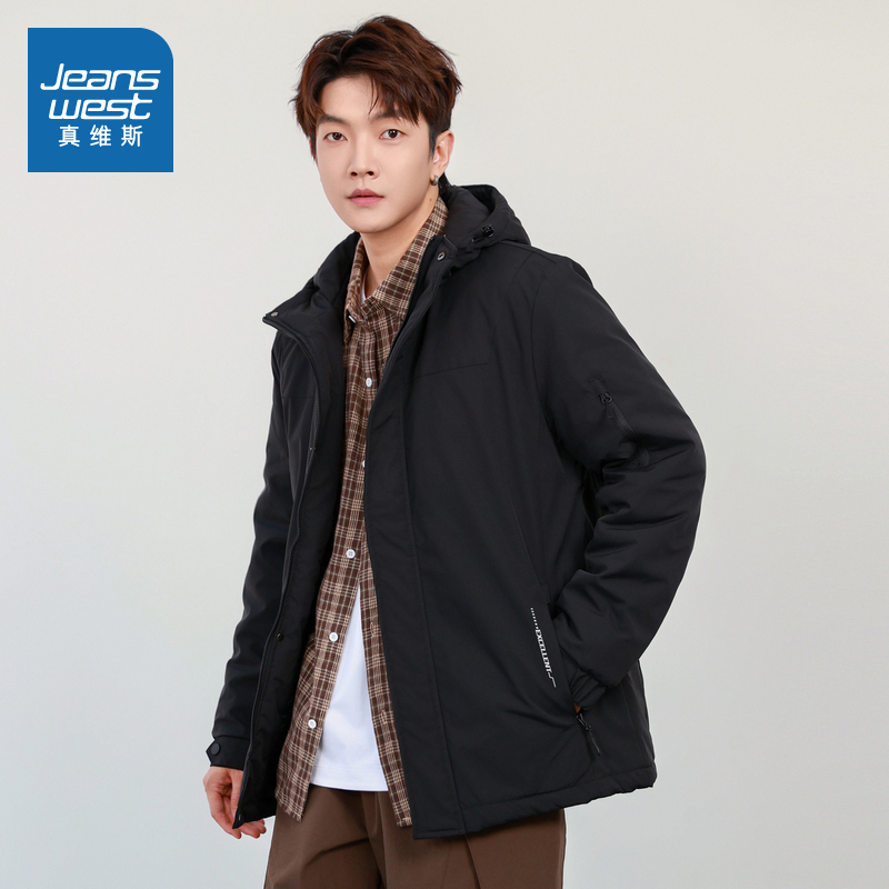 真维斯男装青春时髦棉衣