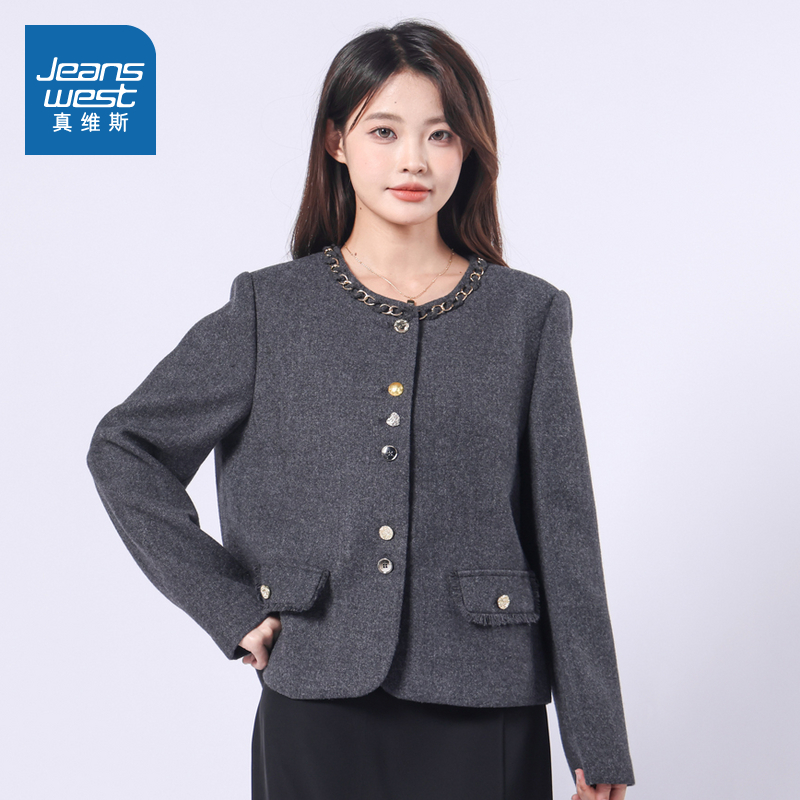 真维斯女装小香风宽松外套