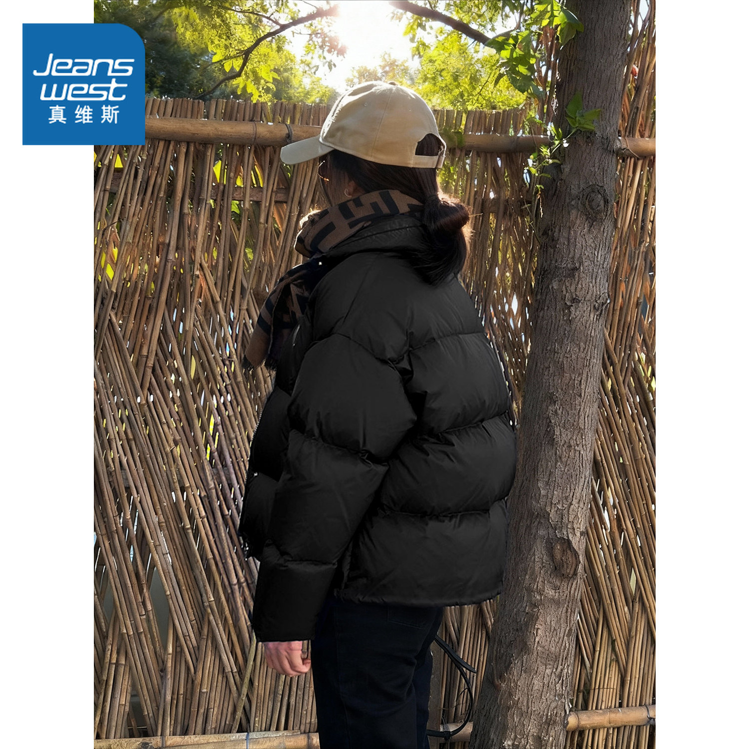 NOW真维斯黑色短款棉袄棉服女款2026新款冬超好看冬装面包服外套,女装/女士精品,棉衣/棉服,淘宝优惠券,粉丝福利购,淘宝优惠卷