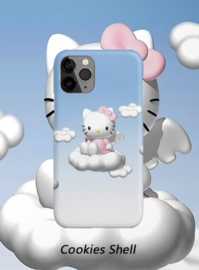 凯蒂猫 手机壳亮面磨砂硬壳iPhoneX 67plus半全包