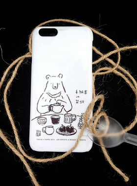 Cookies Shell自制 北极熊下午茶 iphoneX 6 7 8p手机磨砂硬壳