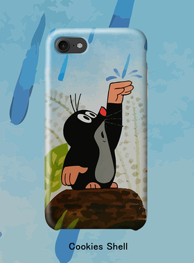 Cookies Shell小鼹鼠三款手机壳磨砂硬壳iphoneX 6s 7 plus半全包