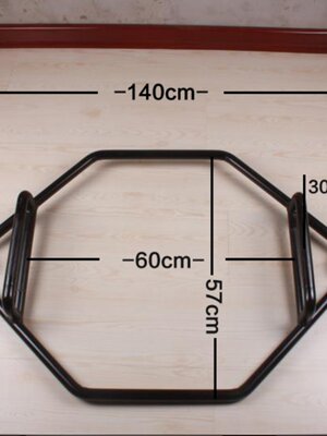 升级款大环形奥杆曲杆杠铃杆助力弯曲健身器材室内硬拉耸肩六角杠